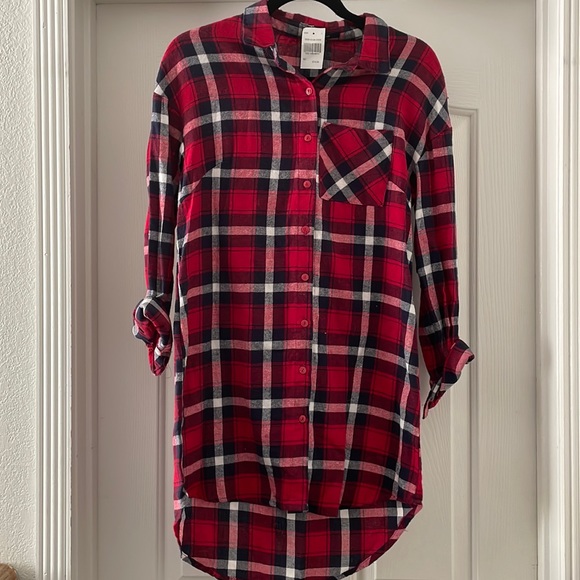Flannel Button Up Top - Picture 1 of 3